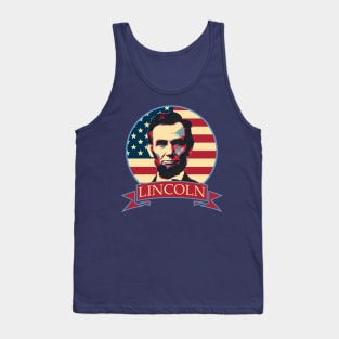 Abraham Lincoln American Banner Tank Top